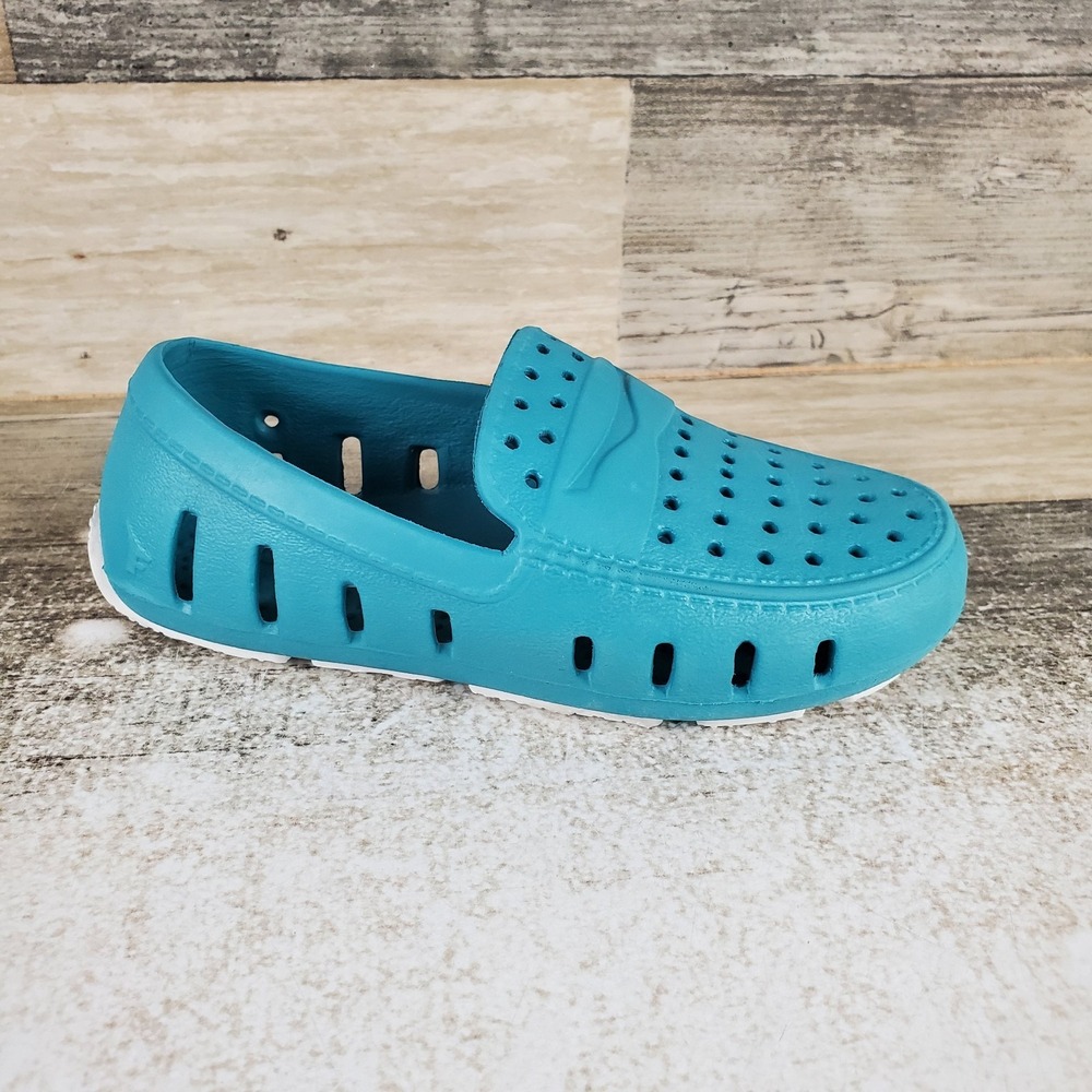 Floafers Prodigy Driver Shoes Kids Sz 8 Bristol Blue Bright White Waterproof